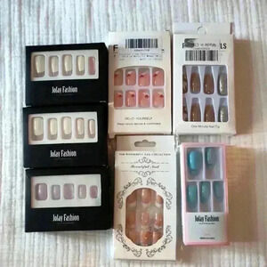 Lot of 7 boxes of press on nails | New in boxes | Assorted styles